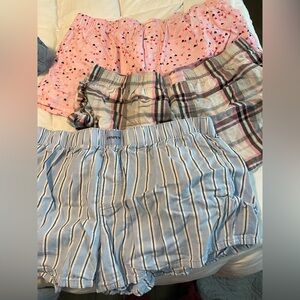 Joyspun Pink, Gray, and Blue Boxer Shorts Set